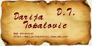 Darija Topalović vizit kartica